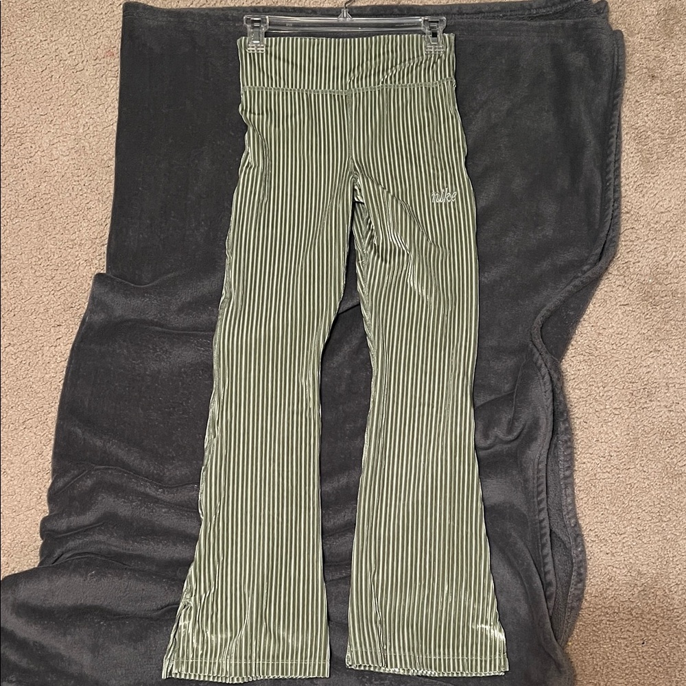 Nike Kids Green Striped Casual Bottoms